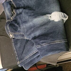 Plus size distressed jeans